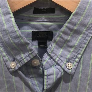 J-Crew Blue & Green button-down shirt striped